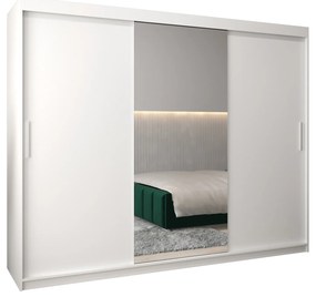 Dulap de haine 250 cm Toki 1 (alb mat + alb mat). 1064943