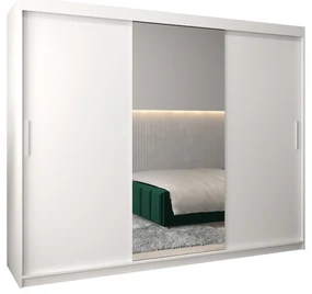 Dulap de haine 250 cm Toki 1 (alb mat + alb mat). 1064943