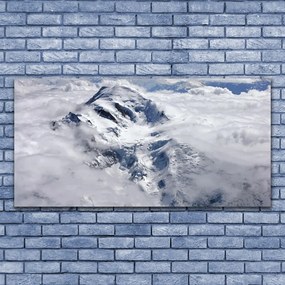 Tablou pe panza canvas Munte Ceață Peisaj Gri Alb