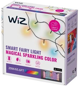 Lanț LED RGBW dimabil de exterior WiZ 160xLED 20m IP44 2700-5000K Wi-Fi