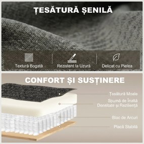 HOMCOM Canapea mică extensibilă cu saltea integrată | Aosom Romania