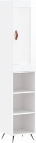 vidaXL Dulap înalt, alb extralucios, 34,5x34x180 cm, lemn prelucrat