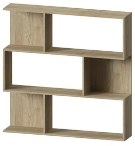Biblioteca haaus Twino, Lemn Natural, 115 x 22 x 115 cm