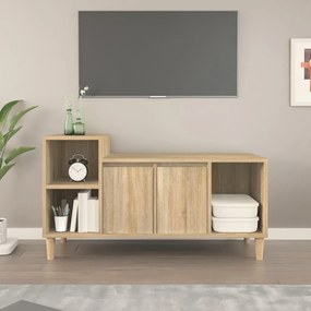 821175 vidaXL Comodă TV, stejar sonoma, 100x35x55 cm, lemn prelucrat