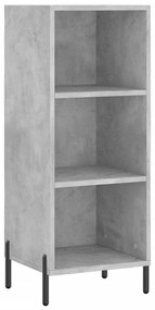 828744 vidaXL Servantă, gri beton, 34,5x32,5x90 cm, lemn prelucrat