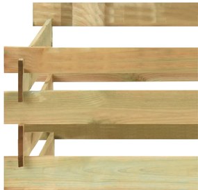 Compostor de gradina din sipci 100x100x80 cm lemn de pin tratat