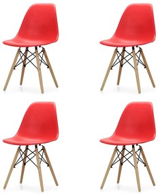 Set 4 Scaune Bucatarie/Dining Velo Rosii