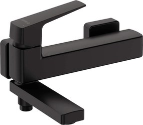 Baterie pentru cada, montare pe perete, negru, pipa plianta, Deante Blur Negru