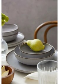 Set de veselă, 18 piese, porțelan, gri