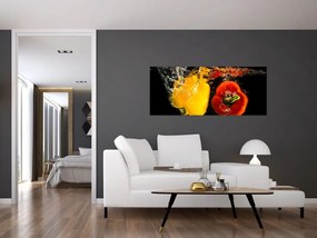 Tablou - ardei în apă (120x50 cm)