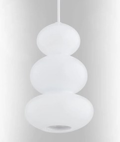 Lustra suspendata din Sticla, Alb, ORLANDO