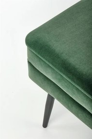 Banca dormitor Velva verde/negru - H37 cm
