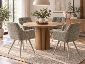 Scaun de dining rotativ MORIX, bej inchis / casmir