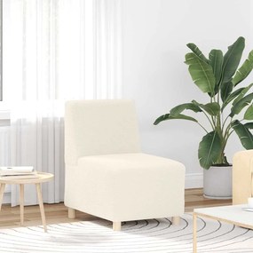 vidaXL Canapea Scaun fără brațe crem 55 cm țesătură ondulată ca lână