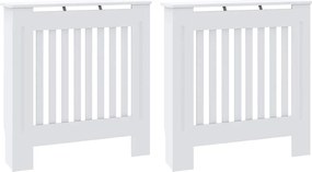 vidaXL Capac pentru radiator 2 pcs Alb 78 x 19 x 81,5cm Lemn compozit