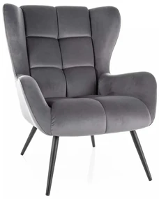 Fotoliu Arroyal Velvet, gri