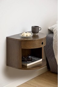 Noptieră în culoare naturală închisă cu aspect de lemn de stejar Paron – Actona