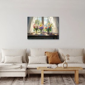 Tablou - Buchet la fereastră (70x50 cm)