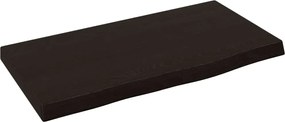vidaXL Raft de perete maro închis 40x20x2 cm lemn masiv stejar tratat