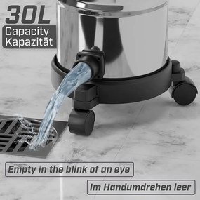 TIMBERTECH Aspirator industrial 1300 W, 30 litri, galben