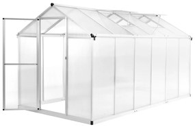 vidaXL Seră, 13,41 m³, 362x190x195 cm, aluminiu