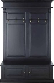Garderobă lemn masiv gri Noir Antracit, 140 × 41 × 210 cm