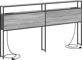 vidaXL Tăblie de depozitare cu raft sonoma gri 200 cm Lemn compozit