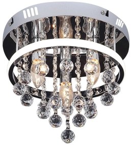 Plafoniera LED design modern Pallas crom, alb