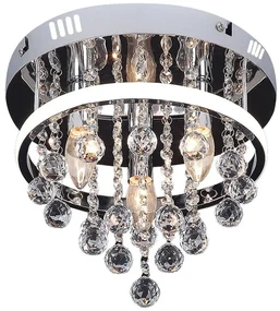 Plafoniera LED design modern Pallas crom, alb