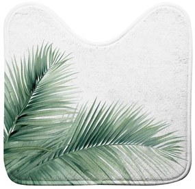 Covoraș de baie alb-verde pentru WC 45x45 cm Havane – douceur d'intérieur