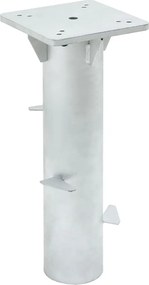 vidaXL Suport umbrelă în pământ, argintiu, 16x16x39,5 cm, oțel