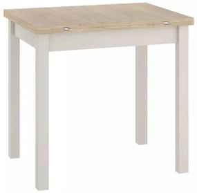 Masă de bucătărie Flip 80 x 60 cm, stejar cremona / crem