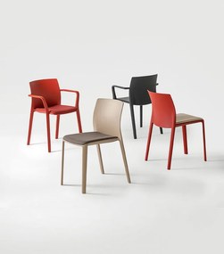 Klia lemn masiv – Scaun monobloc cu 4 picioare si sezut tapitat fix