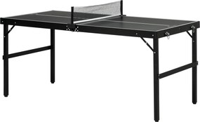 SPORTNOW Masă Pliabilă de Ping Pong cu Fileu și Mâner | Aosom Romania