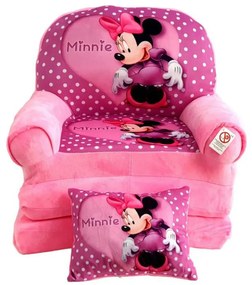 Fotoliu din plus extensibil in 3 pliuri, Minnie, 120 cm, Roz - FPE-34