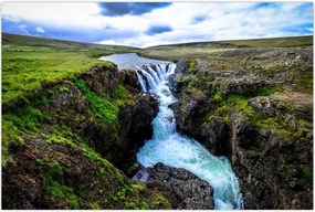 Tablou - Cascada intre stânci (90x60 cm)