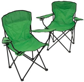 Set de 2x scaune pliabile - verde închis