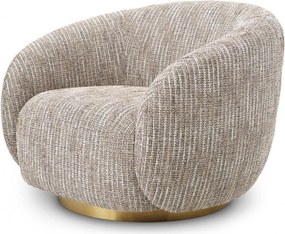 Fotoliu pivotant design elegant Brice, bej mademoiselle 115324 HZ