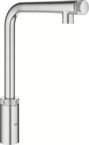 Baterie bucatarie cu dus extractibil Grohe Minta SmartControl crom periat Supersteel