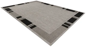 Covor sisal Floorlux 20195 argintiu  si negru