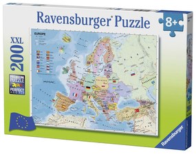 PUZZLE HARTA EUROPEI, 200 PIESE - RAVENSBURGER (RVSPC12841)