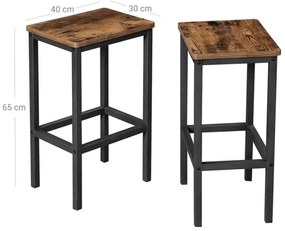 Scaun de bar LOE maro/negru