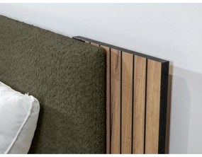 Pat matrimonial verde cu somieră 140x190 cm Lior – Bobochic Paris