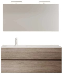 Set Mobilier Baie Suspendat Craig, 120cm Alb lucios