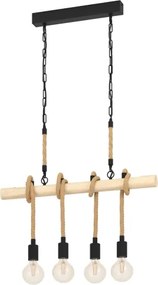 Eglo 43318 - Lustră YOUNGSTOWN cu lanț, 4xE27/40W/230V