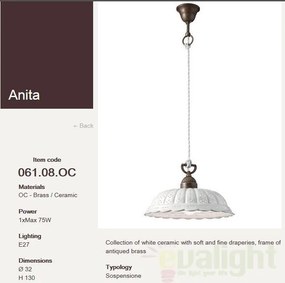 Lustra, Pendul rustic fabricat manual diametru 32cm Anita 061.08.OC