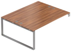 Post de lucru Creator 200 x 160 cm, baza gri, 1 picior, nuc