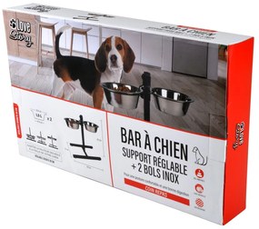 Set boluri cu suport pentru câini din oțel inoxidabil – Love Story