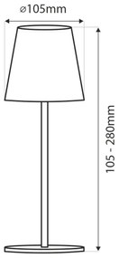 Lampă LED tactilă dimabilă de masă LED/3W/5V USB 800 mAh alb