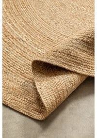 Covor în culoare naturală reversibil rotund din iută ø 100 cm Braided Gold – Hanse Home